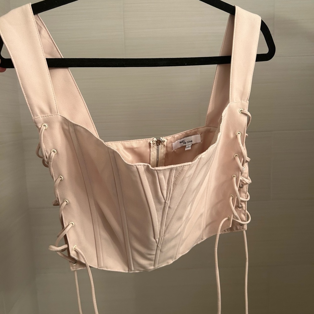 Nude corset style top
